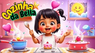 BELLA BRINCA EM SUA NOVA COZINHA