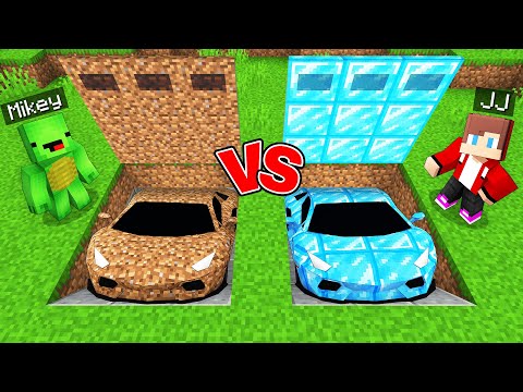 Mikey POOR vs JJ RICH Underground Garage Survival Battle in Minecraft (Maizen)