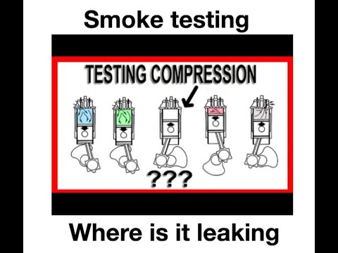 Smoke testing to find a compression leak