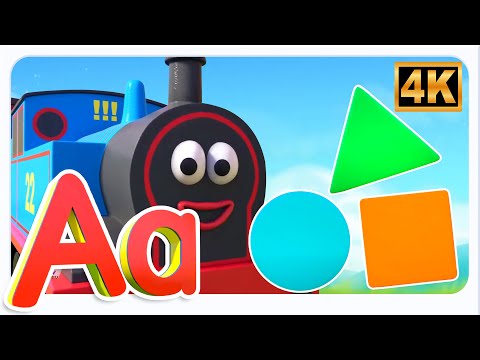 Shape Song With Train Uncle, आकार गीत, Aakar Geet, Hindi Rhymes and Learning Videos for Kids