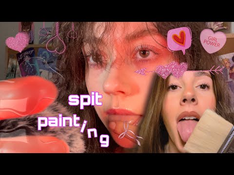 ASMR Slow ➡️ Fast AND Fast ➡️ Slow Spit Painting ~ Which Do You Prefer? (collab w/ Ceri ASMR)