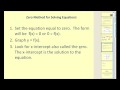 Graphical Methods for Solving Equations