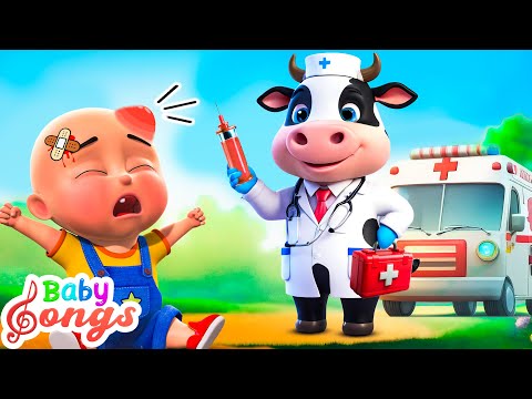 Baby Bobo Sick | Cow Doctor | Animal Song| Cartoon Nursery rhymes and kids songs | Wheels On the Bus