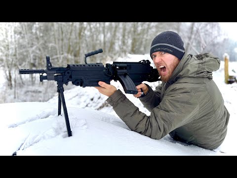 Vollautomatisches Airsoft MG im Test! (ist verboten in Deutschland)