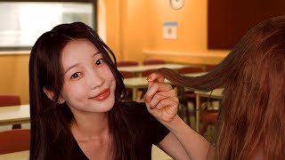 ASMR 뒷자리 재수없는 친구가 해주는 머리손질 2탄 (Hair Brushing, Braids)