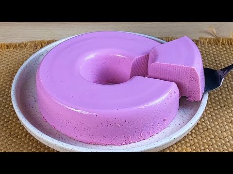 No vas a poder comer solo una cucharada! Flan de Gelatina de Uva