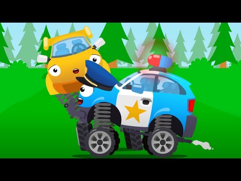 Nouvelles aventures Voiture de Police - Dessin animé pour les enfants