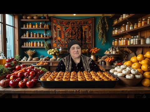 Grandma's Rustic Cooking in an Azerbaijani Village