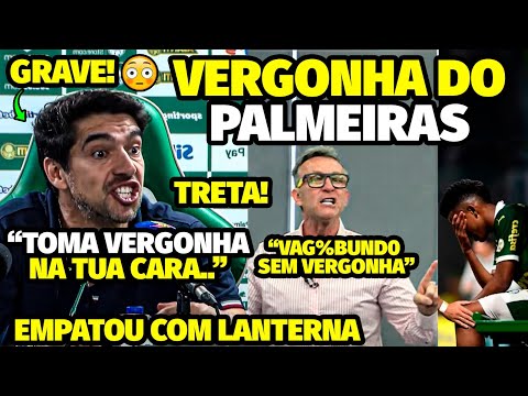 A ATITUDE AGRESSlVA DE ABEL COM JORNALISTA APÓS VEXAME DO PALMEIRAS QUE FEZ NET0 PARTlR PRA ClMA DE