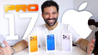 iPhone 17 Pro y iPhone 17 Pro Max, UNBOXING de COLORES 🧡💙🤍