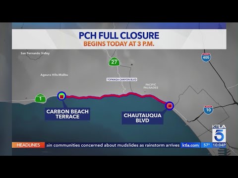 PCH closes ahead of more rain in SoCal