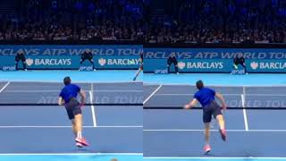 Milos Raonic Serve Comparison Center or Wide　ラオニッチのサーブ　コース比較動画