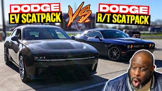 Hemi Fans Won’t Like This… EV Scat Pack vs. RT Scat Pack Drag Race 😬