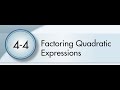 Factoring Quadratic Expressions Concepts
