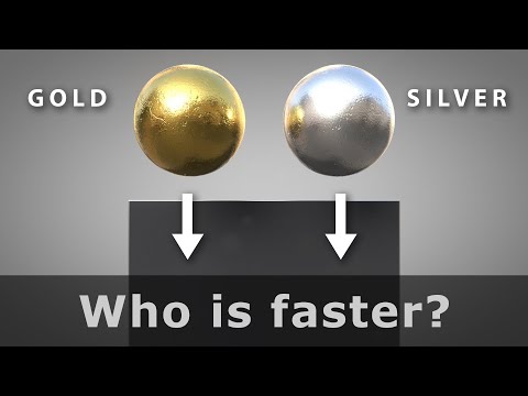 Who is Faster? - An Experiment on Gravity and Falling Speed | Gold vs. Silver | C4D4U