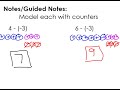 Subtracting Integers and Zero Pairs