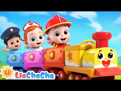 Babies on the Train | Toot Toot Train Song | Jobs and Career | LiaChaCha Kids Songs & Nursery Rhymes