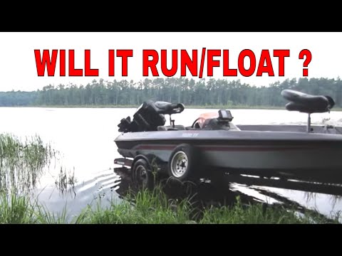 Busted Bass Boat, 1st Run after10 Years under a tarp.
