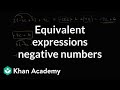 Identifying Equivalent Expressions with Distribution and Negatives