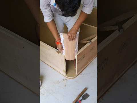 Bed corner rounding process || bed making work #woodworking #shortvideo