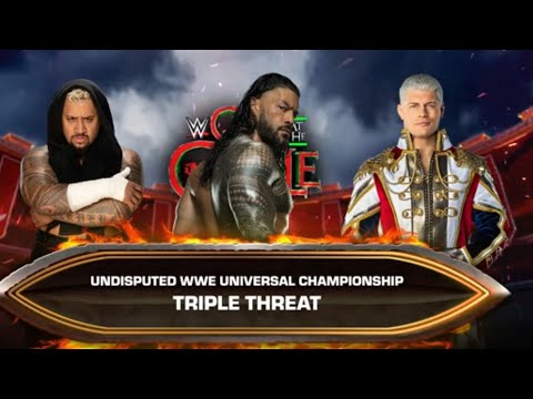 WWE 2K24 Roman Reigns vs Solo Sikoa vs Cody Rhodes For The Undisputed Championship