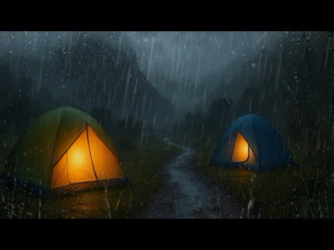 Rainy Mountain Evening — Cozy Tent Ambience for Sleep and Relaxation
