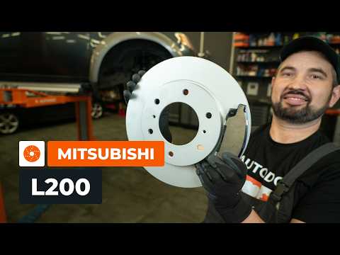 Como substituir os discos e as pastilhas dos travões na dianteira no MITSUBISHI L200 KA [TUTORIAL]
