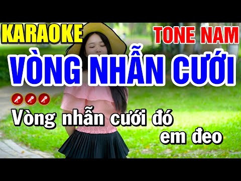 VÒNG NHẪN CƯỚI Karaoke Nhạc Sống Tone Nam ( PHỚI MỚI TINH ) | Bến Tình Karaoke