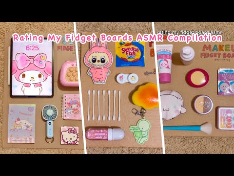 🧸RATING MY FIDGET BOARDS ASMR COMPILATION! | tutorial | applefrog