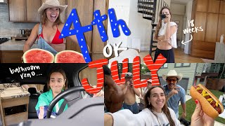 WEEKEND VLOG | 18 week update, guest bathroom mishap + 4th of July!!!!