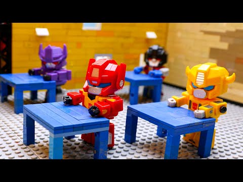 Transformers Superhero Lego Car Experemental OptimusPrime, Sockwave, Thanos - Disney Car Robot Tobot