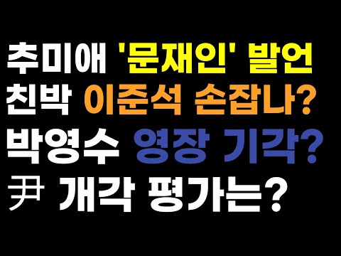 [곽준엽] 추미애 문재인 발언 의미는? | 친박 이준석 손잡나? | 박영수 영장 기각