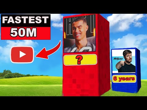 Fastest hit 50 Million Subscribers on Youtube ►3D Compare || UR · Cristiano