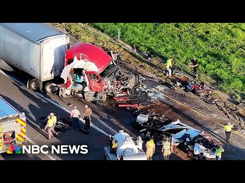 YouTube video thumbnail: Truck Crash on Texas Highway Kills Four Family Members