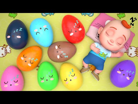 10 Huevos Sorpresa Coloridos | Diez en la Cama | GoBooBoo en Español