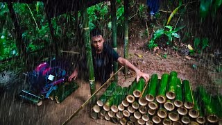 Membangun 5 Bushcraft shelter bambu dari awal sampai selesai POULAR||Bushcraft-Shelter Indonesia 🇮🇩