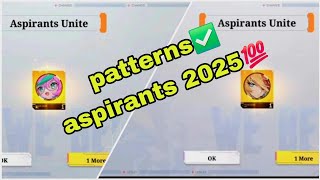 patterns✅️ aspirants 2025💯 || all complete patterns for lesley & chang'e aspirant mlbb ⭕️❗️⭕️