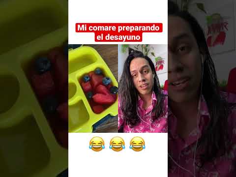 La comare preparando el desayuno carísimo 😂 / Gabriel Montero