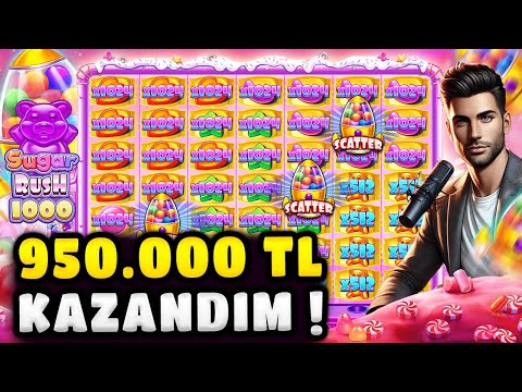 SLOT OYUNLARI💥SUGAR RUSH 1000X💥950.000TL KAZANDIM!! #slot #slotoyunları #casino