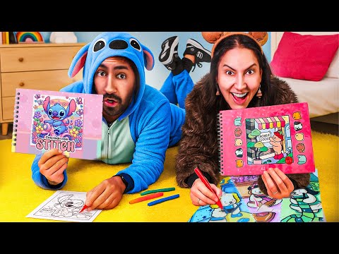 Pintando STITCH vs BOBBIE GOODS (Batalha Épica de Colorir!)
