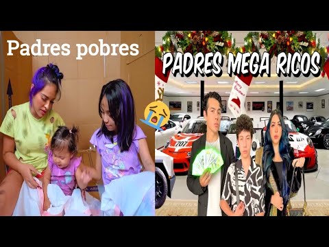 50 COSAS que no VISTE De: PADRES MEGA RICO VS PADRES MEGA POBRES EN NAVIDAD 💔😭