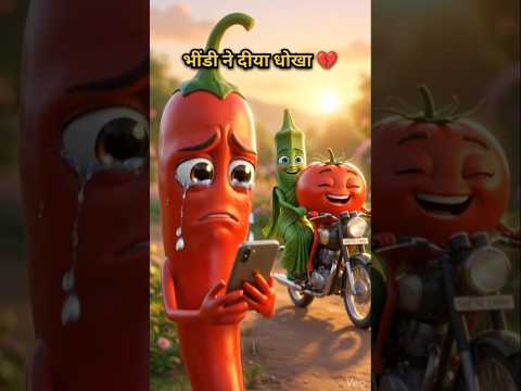 Aalu 🥔 ko Bhindi 🌿 ne diya dhoka 💔 | 60 sec Emotional Love Story"