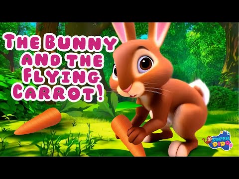 The Bunny and the Flying Carrot - Story for kids - Kids Song #kidslearning