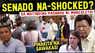 HALA! Sh0cking! Senad0 S0brang Napahe Ya sa Matinding Pasab0g ni Marcoleta Sara? Sabwa Tan PBBM?