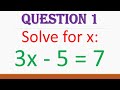 Solving Basic Algebraic Expressions