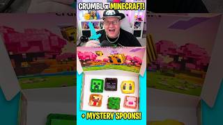 I Got The NEW Crumbl x Minecraft Cookies! 🍪⛏️ #shorts  #crumblcookies  #minecraft