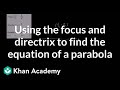 Understanding Parabolas: Focus, Directrix, and Equation