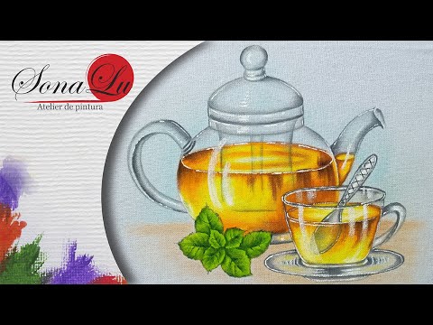 Aula 895 - Chá no Bule de Vidro em Pano de Prato