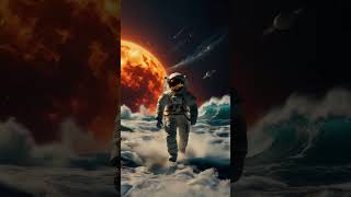 Astronaut walking on sunshine