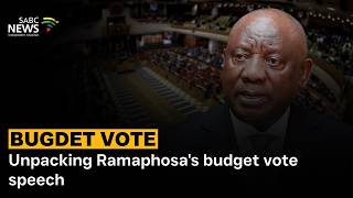 YouTube video thumbnail: Unpacking Ramaphosa's Budget Vote Speech